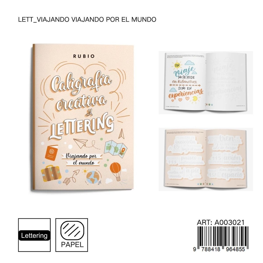Cuaderno de viajes RUBIO LETT_VIAJANDO - Descubre el mundo
