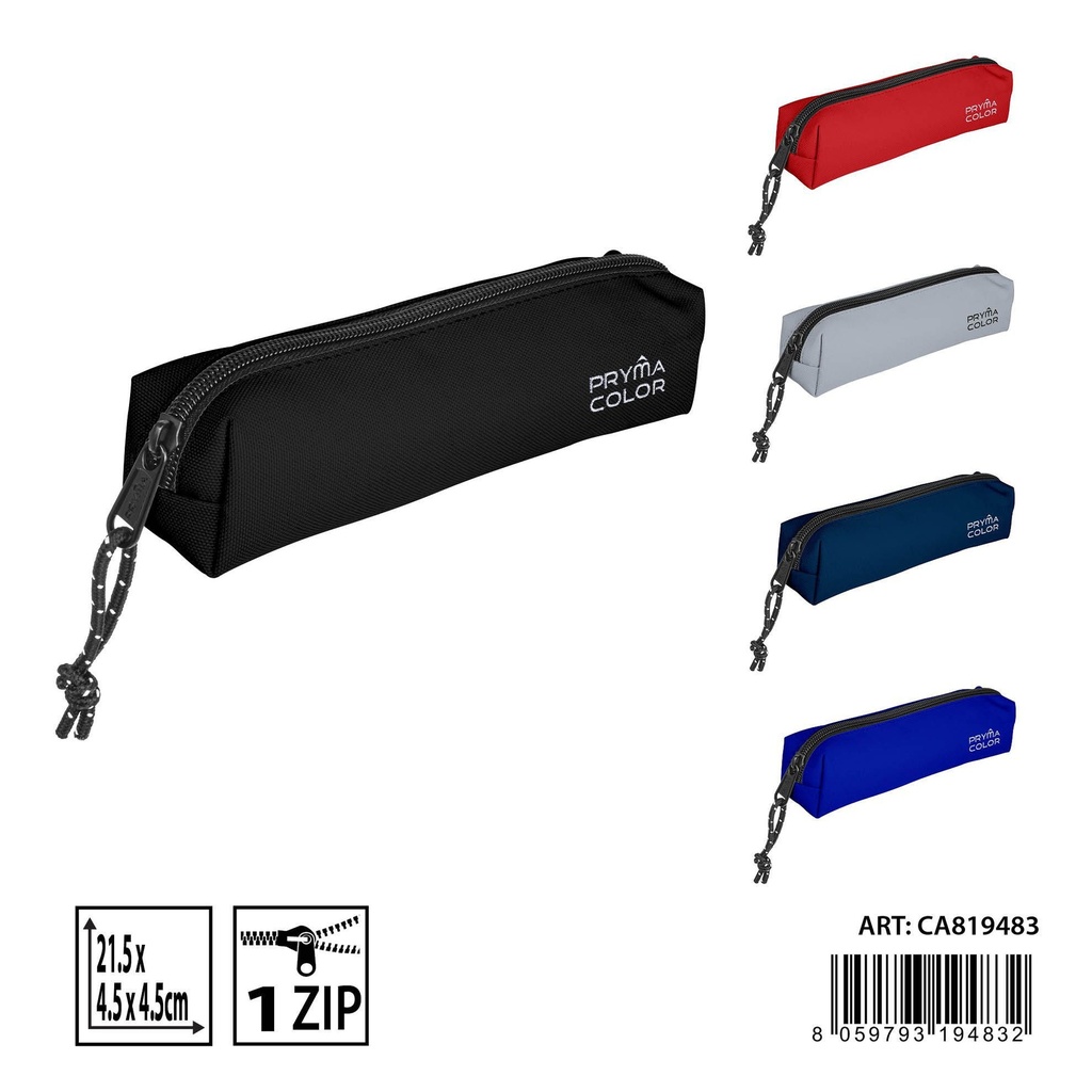 Estuche compacto clásico 21.5x4.5x4.5 cm - Organización para mochilas y útiles escolares