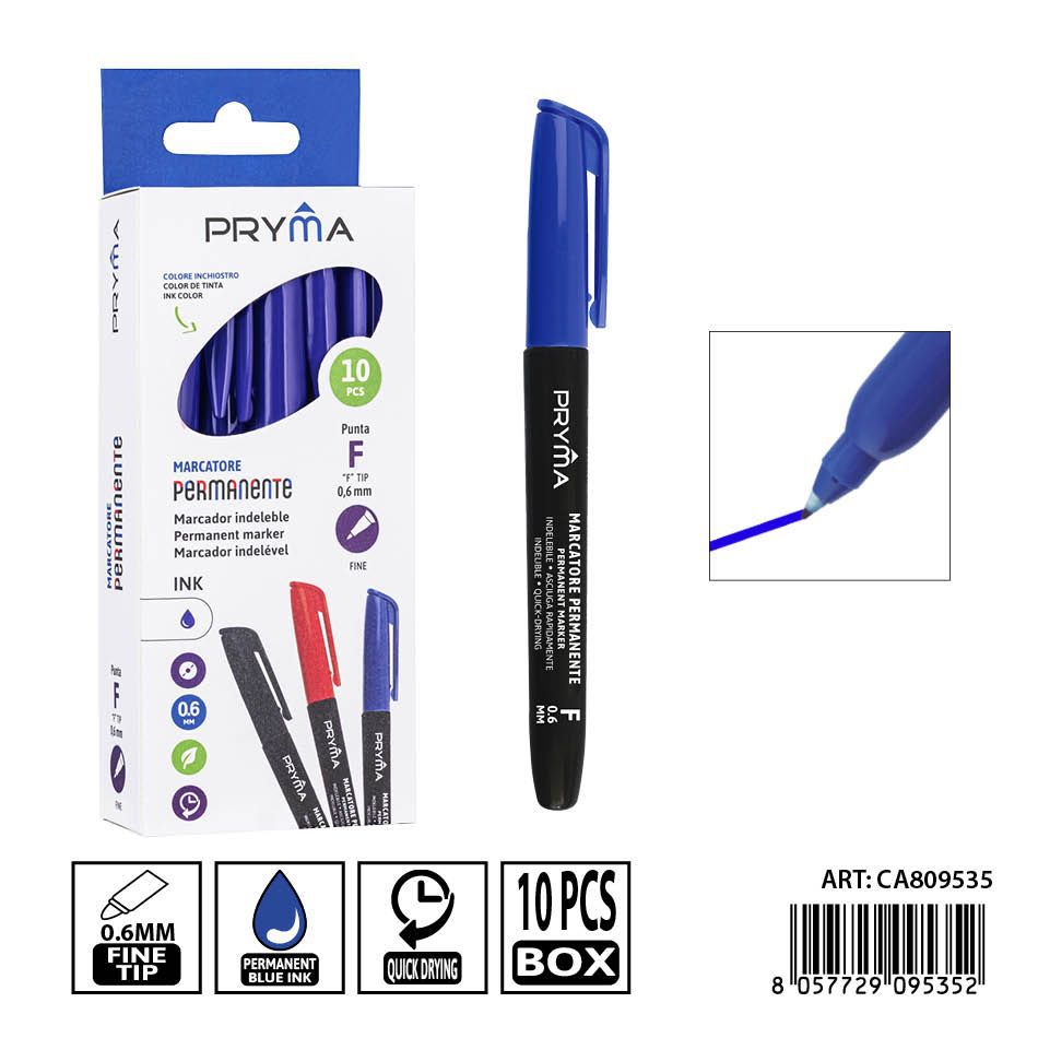 Marcador permanente azul 0.6mm PRYMA - Herramienta de escritura versátil