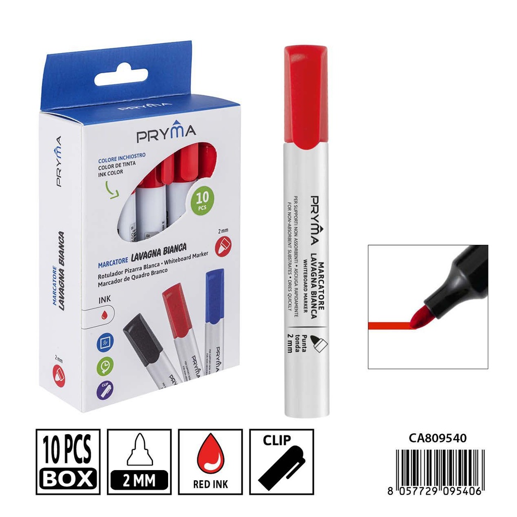 Ratolador de pizarra 2mm punta redonda rojo - Herramienta de escritura creativa
