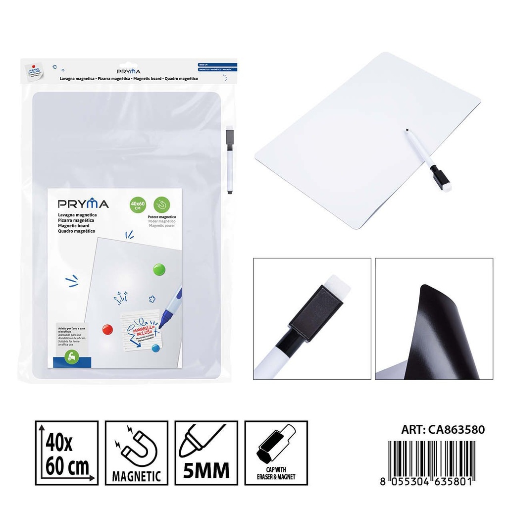 Pizarra magnética con rotulador 40x60 cm - Papelería escolar