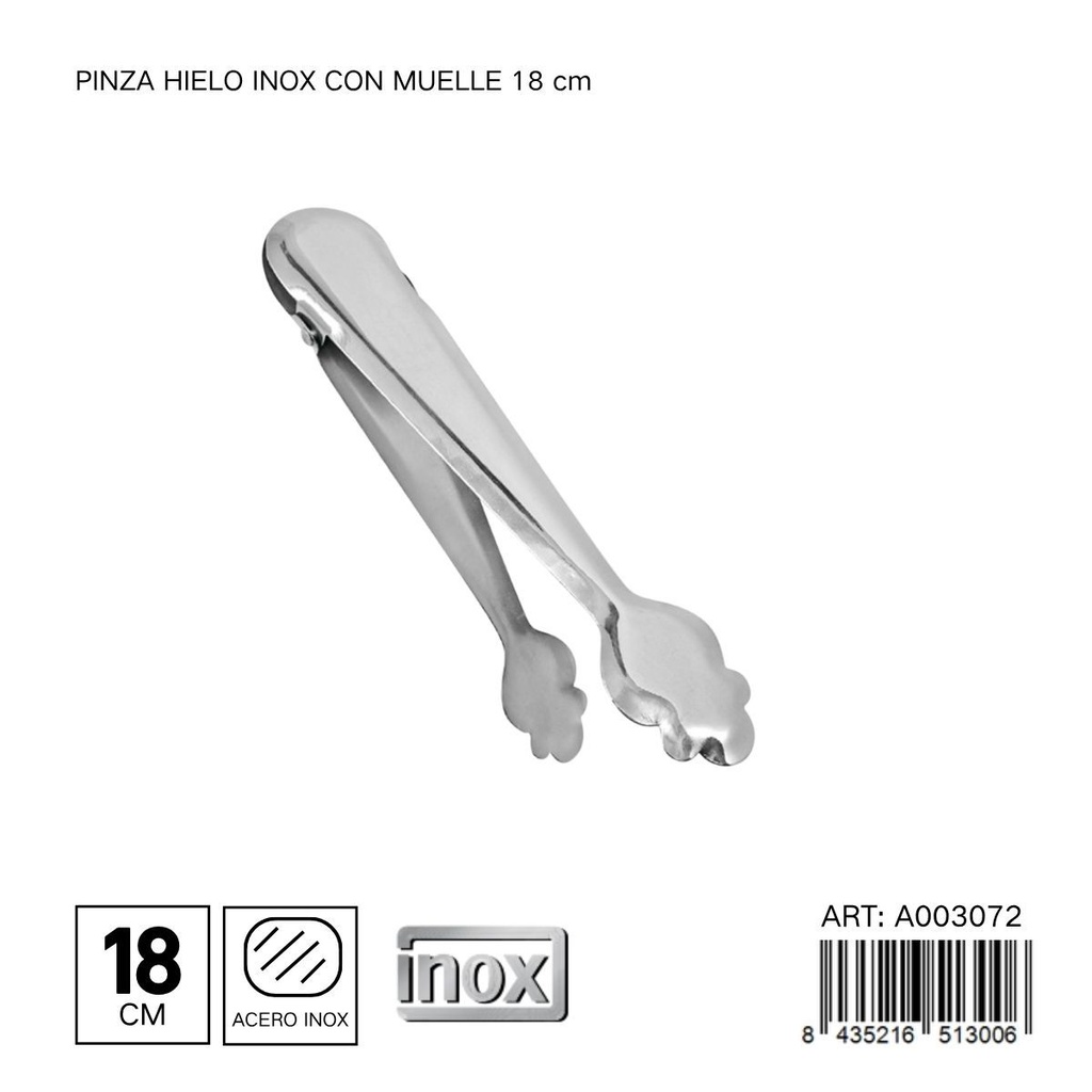 Pinza de hielo de acero inoxidable de 18 cm - Cocina