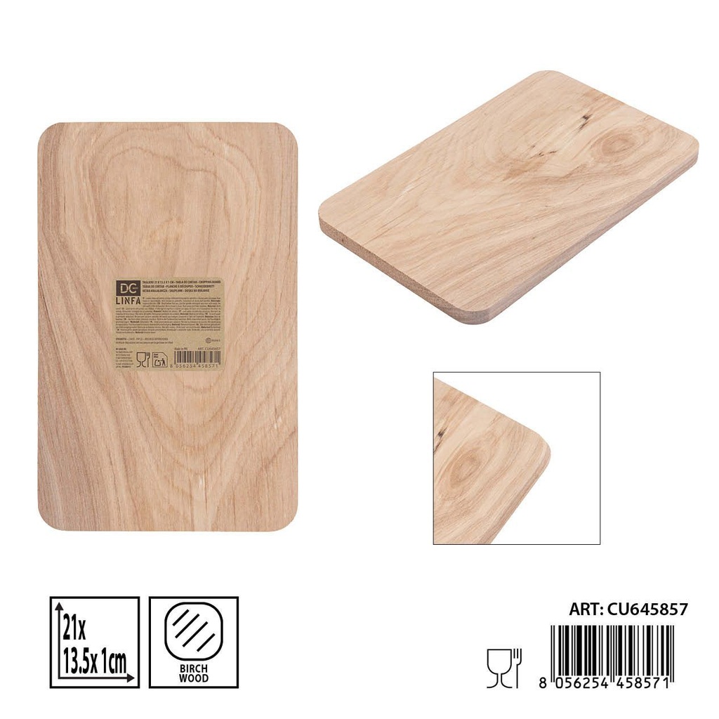 Tabla de cortar de madera de abedul 21x13.5x1 cm - Accesorios de cocina
