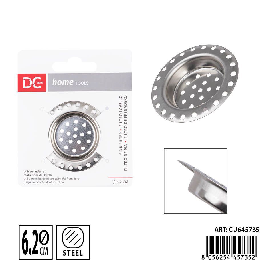 Filtro de fregadero de acero inoxidable 6.2 cm - Accesorios de cocina