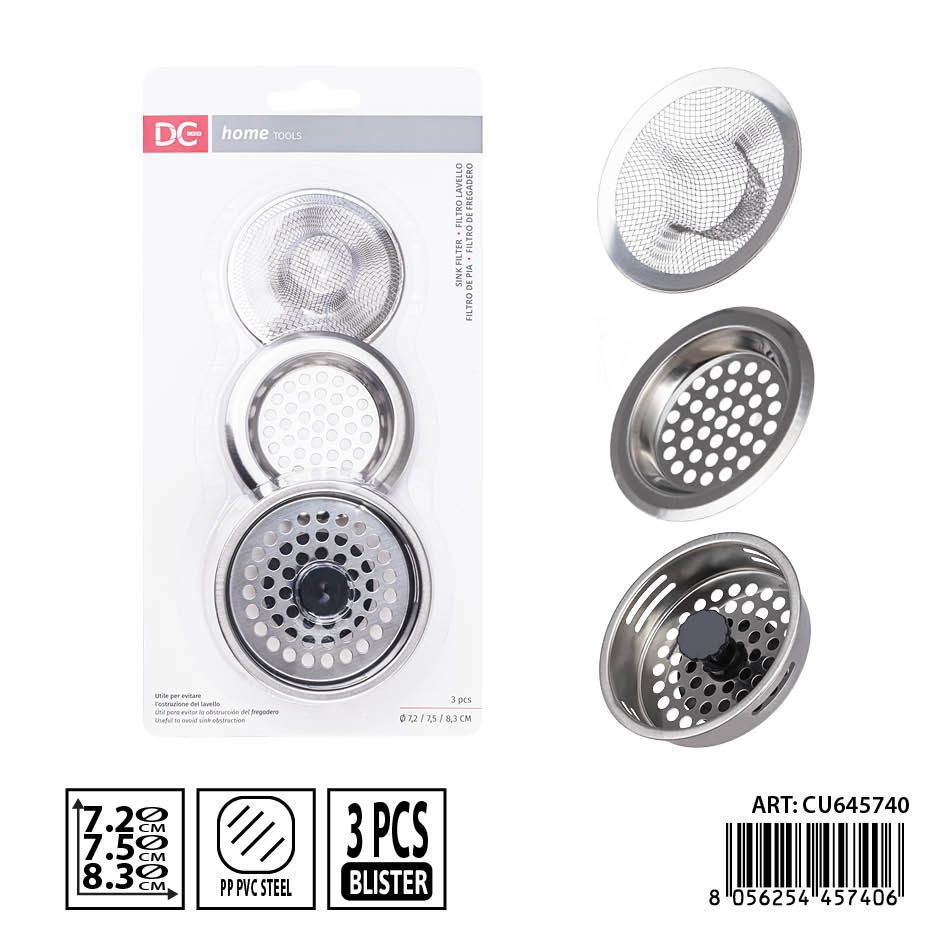 Set de desagüe de acero inoxidable 3 piezas DC CASA 7.2/7.5/8.3 cm - Accesorios de cocina