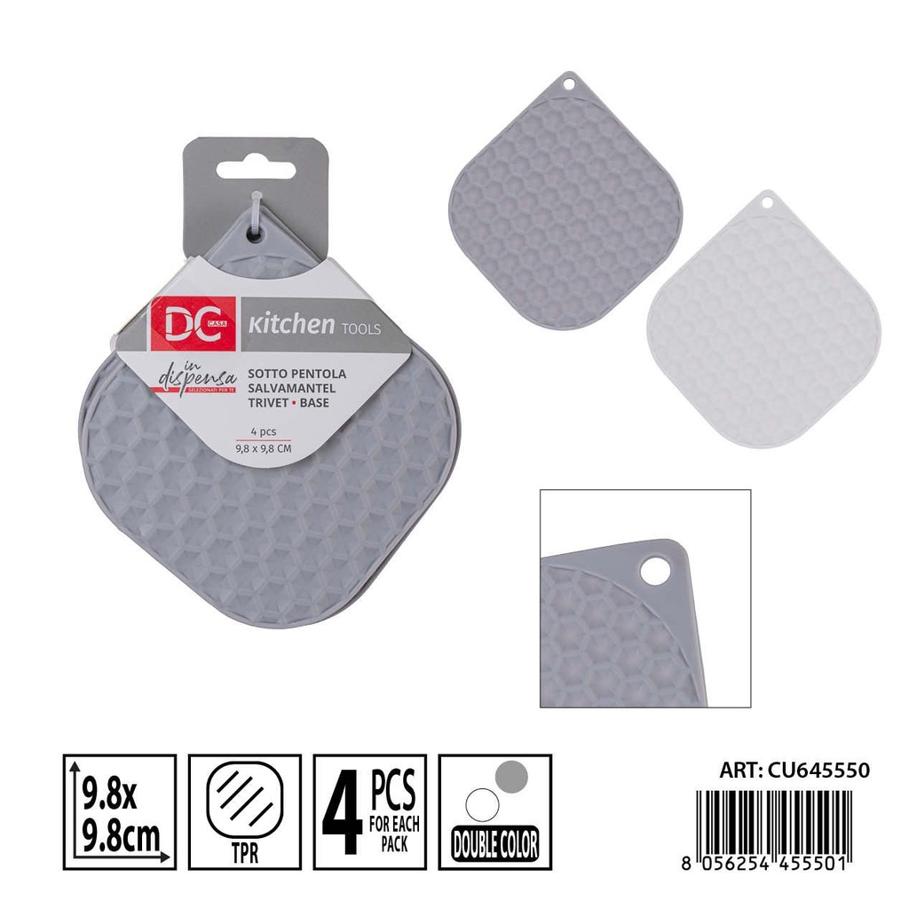 Salvamanteles individuales 4 piezas 9.8x9.8 cm DC CASA - Accesorios para la mesa