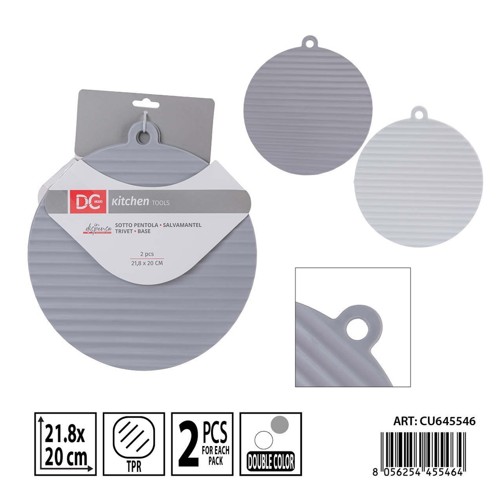 Salvamanteles individuales redondos 2 piezas 21.8x20 cm DC CASA - Accesorios para la mesa