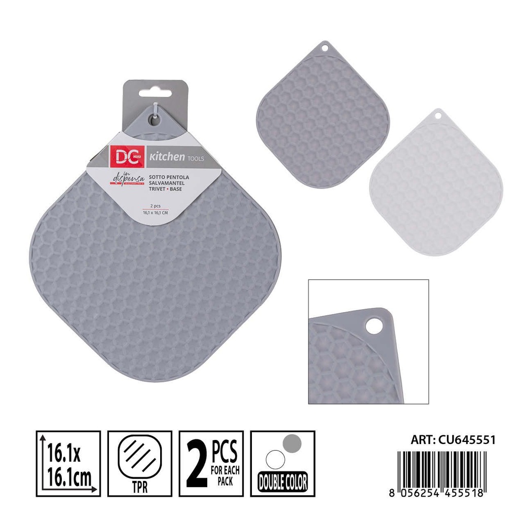 Salvamanteles individuales 2 piezas 16.1x16.1 cm DC CASA - Accesorios para la mesa