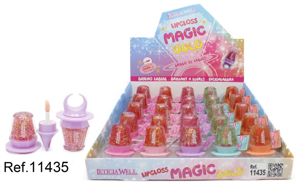 Lipgloss Magic Gold Anillo 25/U 11435 - Brillo único y delicado