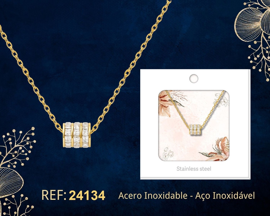 Collar de acero inoxidable con sobre - Joyería premium y colgantes elegantes