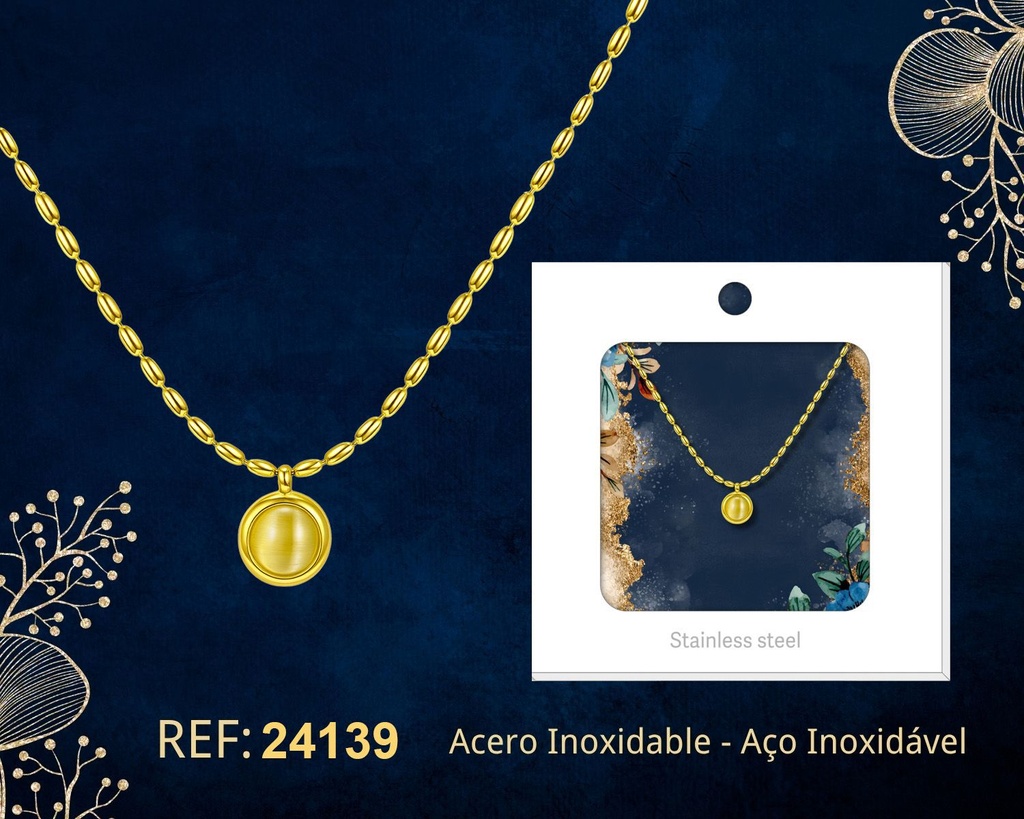 Collar de acero inoxidable con sobre - Joyería premium y colgantes elegantes