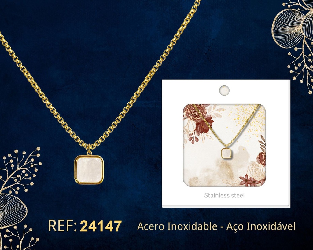Collar de acero inoxidable con sobre - Joyería premium y colgantes elegantes