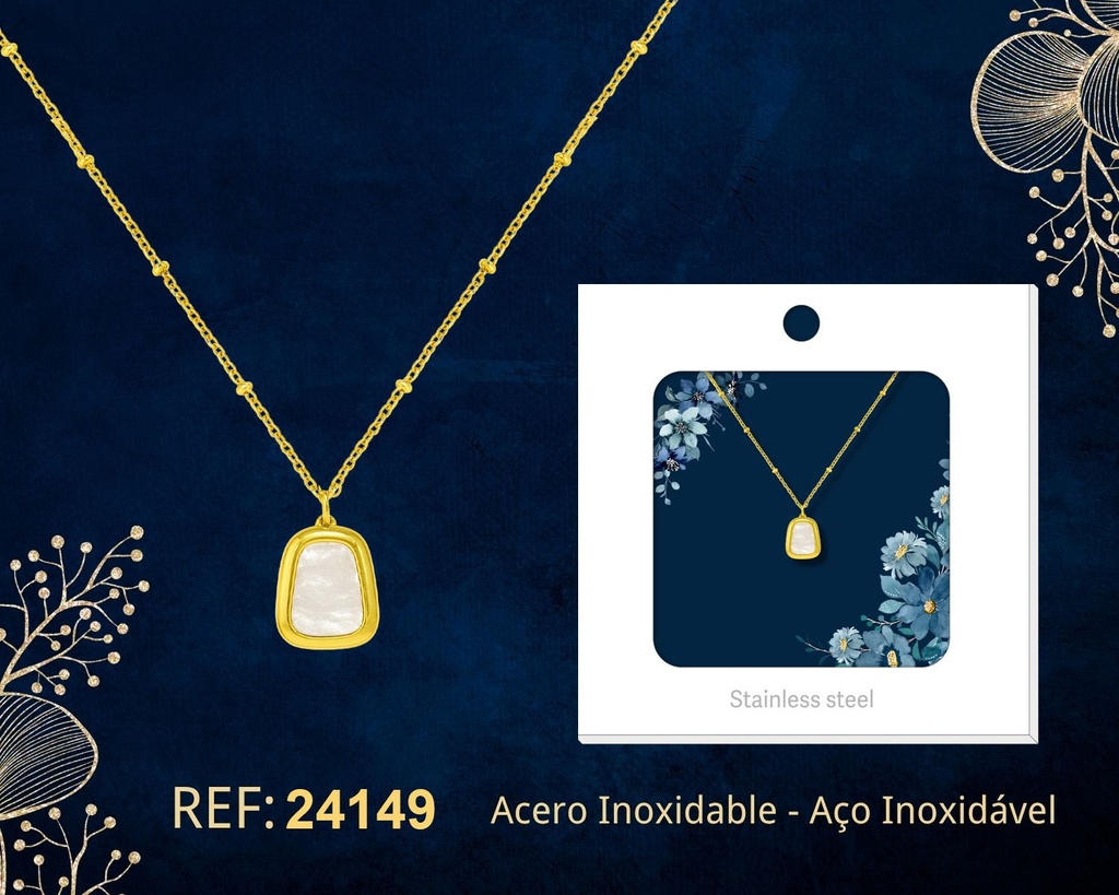 Collar de acero inoxidable con sobre - Joyería premium y colgantes elegantes