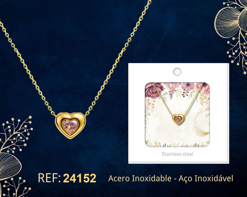 Collar de acero inoxidable con sobre - Joyería premium y colgantes elegantes