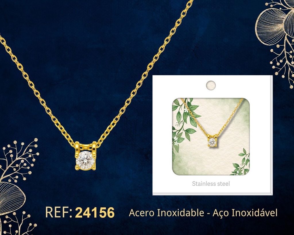 Collar de acero inoxidable con sobre - Joyería premium y colgantes elegantes