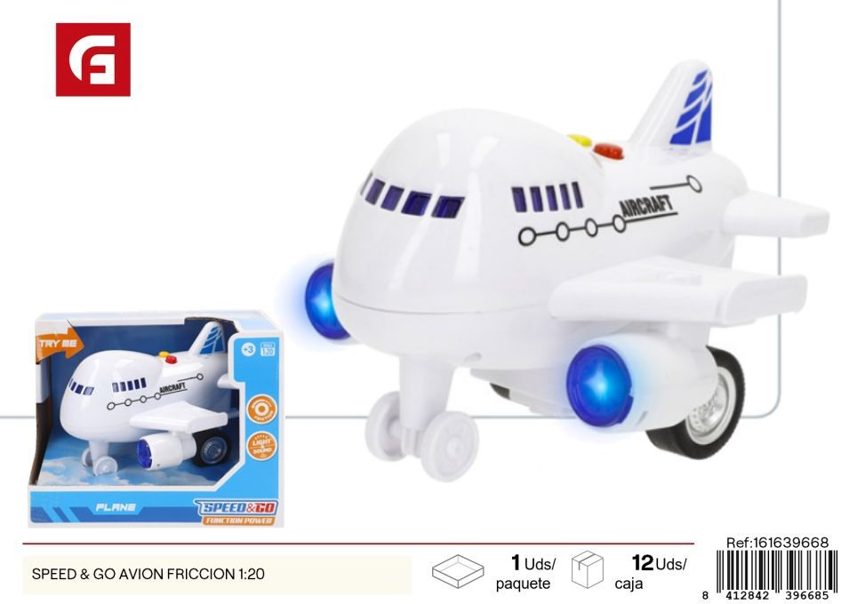 Aeroplano de fricción 1:20 Speed & Go - Juguetes de vehículos