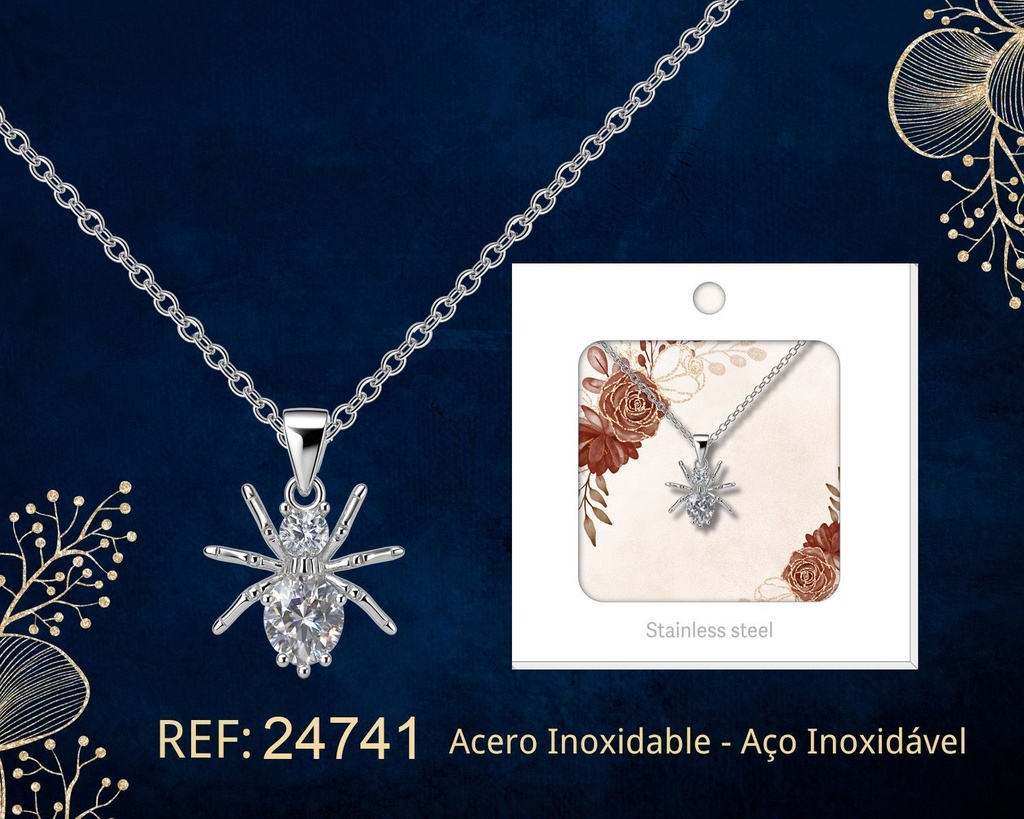 Colgante chapado en oro de 14K con circonita - Joyería premium de alta calidad