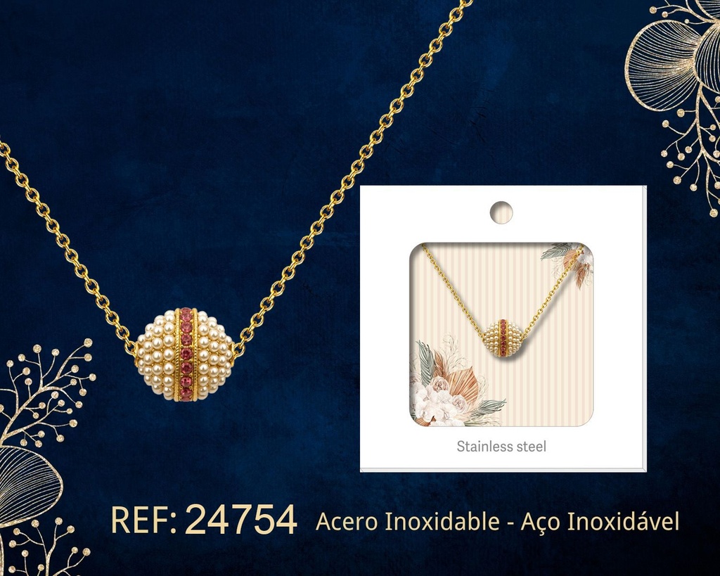 Colgante chapado en oro de 14K con circonita - Joyería premium de alta calidad