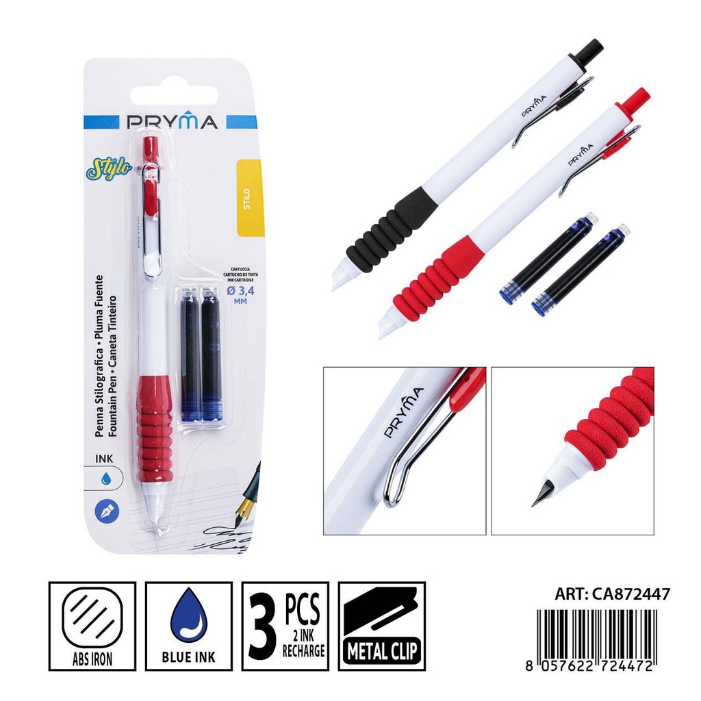 Pluma de clic de 0.38 mm - Herramientas de escritura estilográficas