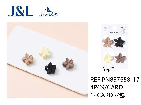 Pack de 4 pinzas flor 3cm 12 piezas - Accesorios para el cabello