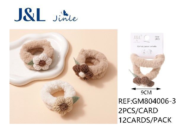 Coletero de peluche 9cm 12 piezas - Accesorios para el cabello