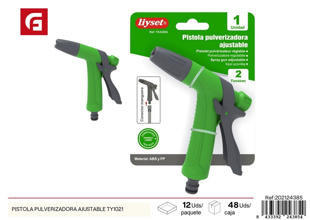 Pistola pulverizadora ajustable TY1021 - Accesorios de jardín