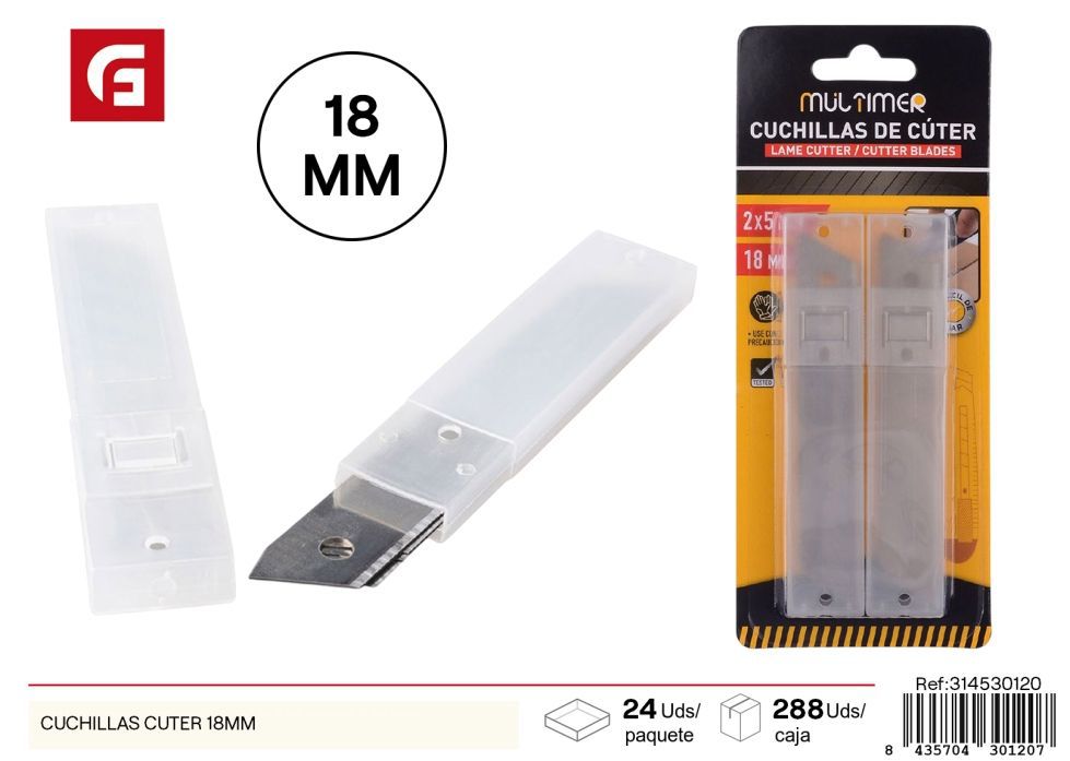 Cuchillas de cutter 18 mm - Herramientas de corte