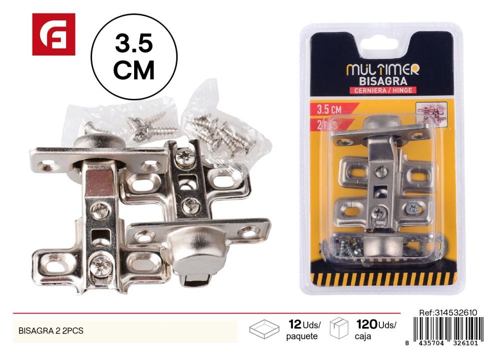 Bisagra 2" 2 pcs - Ferretería y bisagras