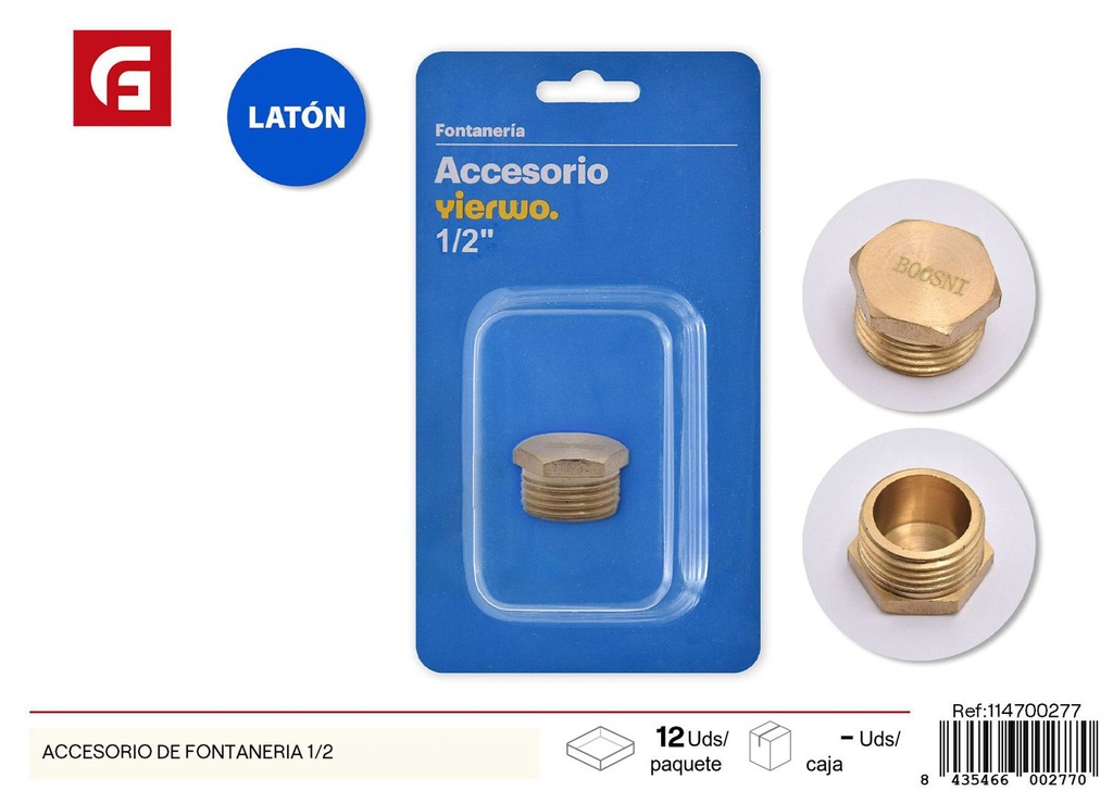 Conector de fontanería 1/2" - Accesorios de fontanería y conexiones