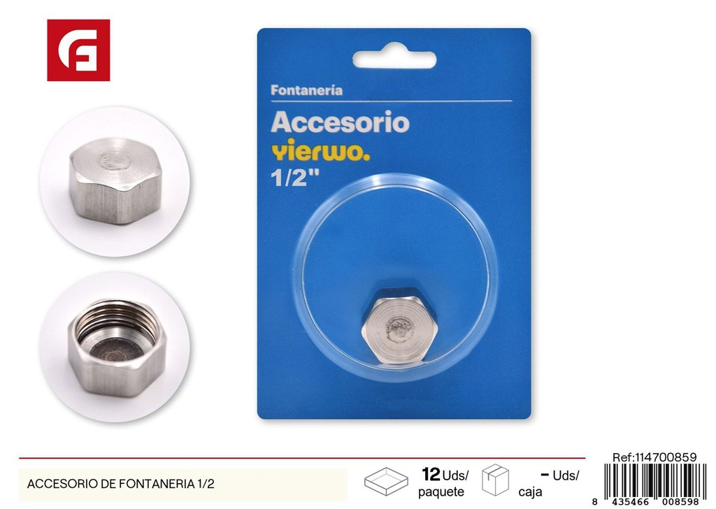Conector de fontanería 1/2" - Accesorios de fontanería y conexiones