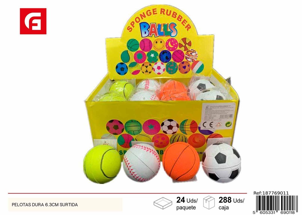 Pelotas duras surtidas 6.3 cm - Juguetes y pelotas