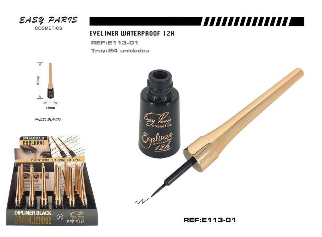 Eyeliner Waterproof 24 Unidades - Lápiz de ojos