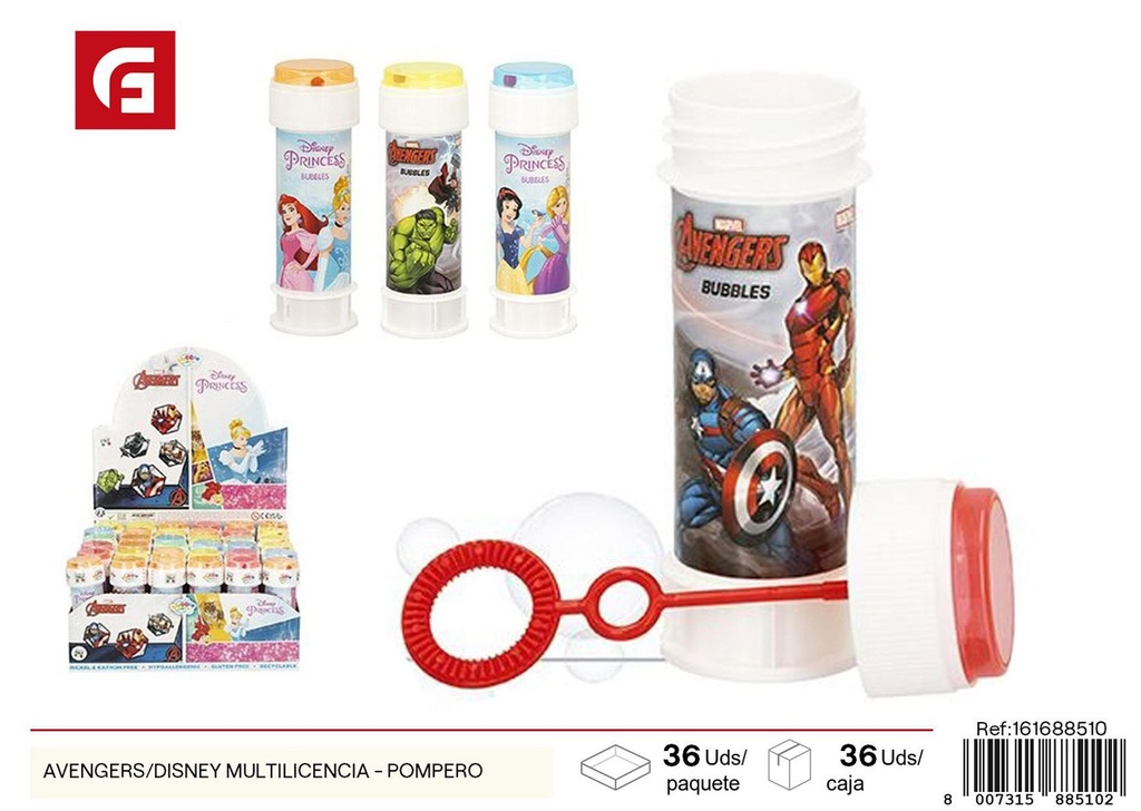 Pompéro Avengers/Disney multilicencia - Juguetes de burbujas