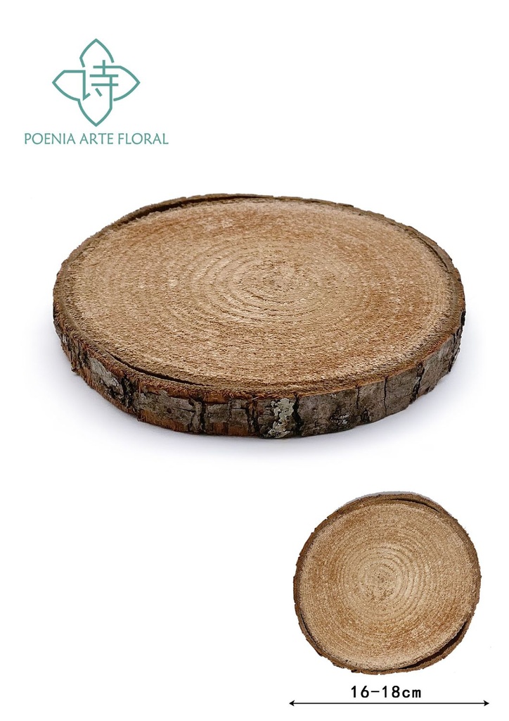 Disco de madera para decoración 13-15 cm - Manualidades y flores