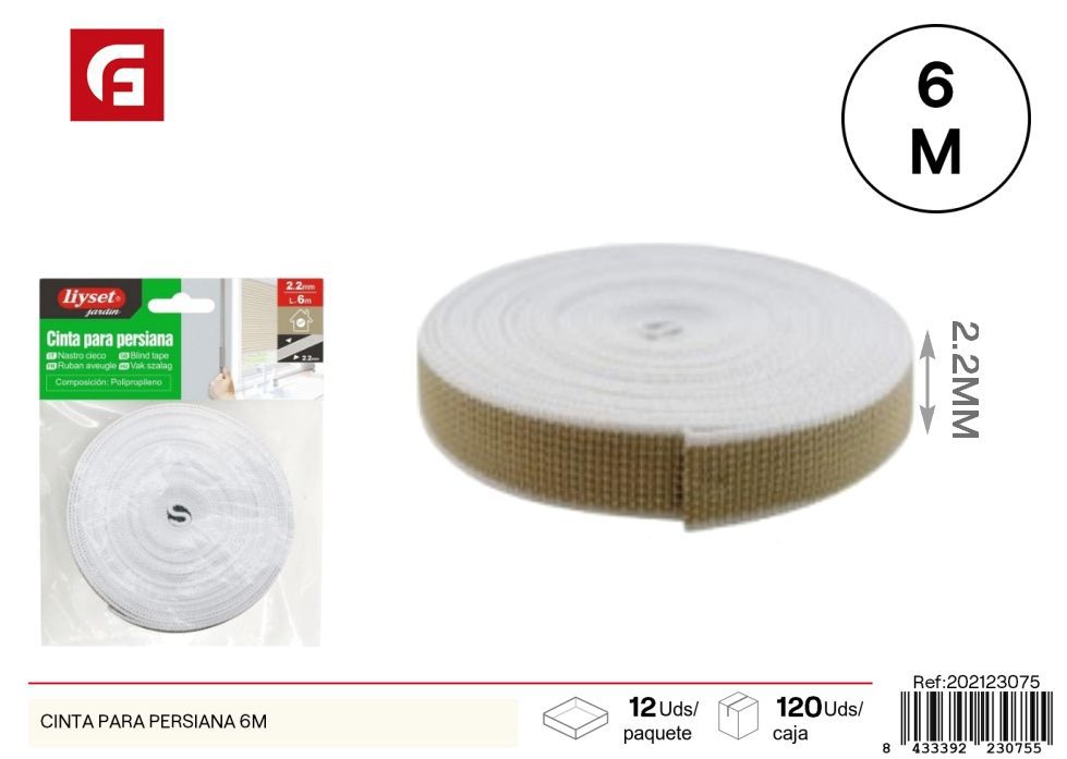Cinta para persiana de 6 m - Accesorios para cortinas