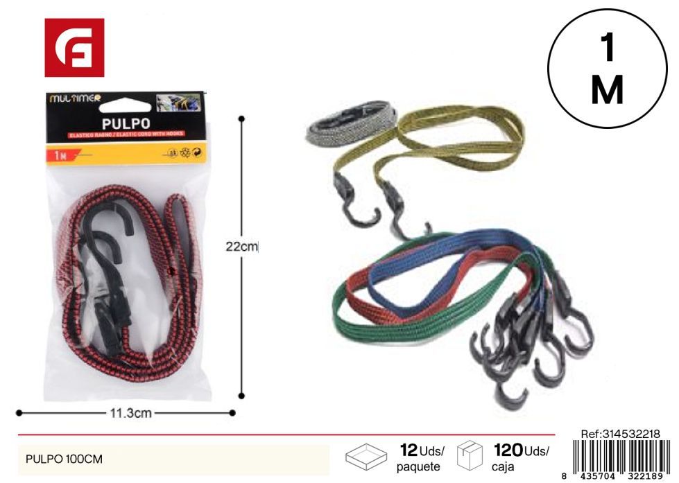 Pulpo para atar 100 cm - Accesorios de coche