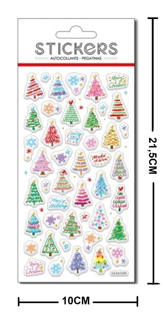 Stickers de Navidad 10x21.5 cm - Material navideño y decoración