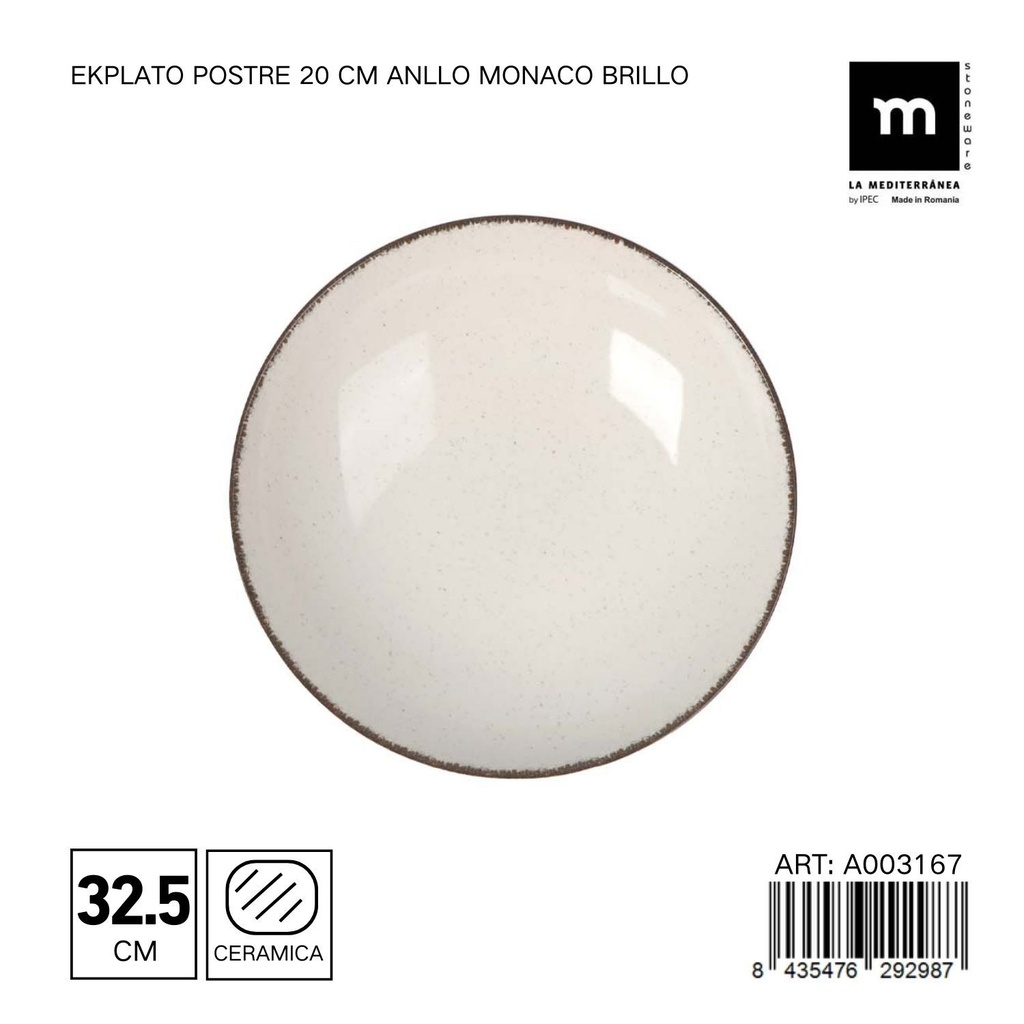 Bajo plato de cerámica 32.5 cm ANLLO Monaco - Decoración para mesas elegantes