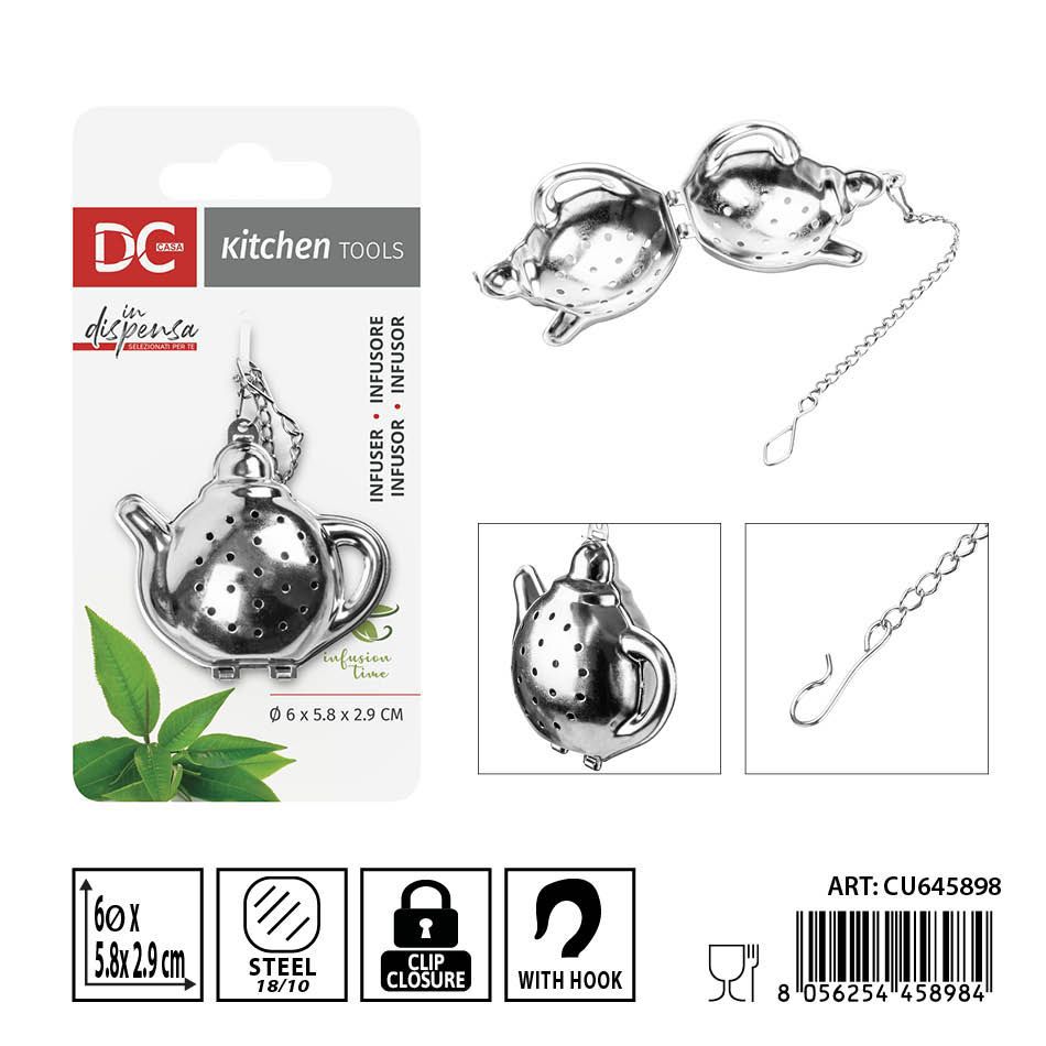 Infusor de té estilo tetera 6x5.8x2.9 cm 16g - Accesorios para cafeteras y teteras