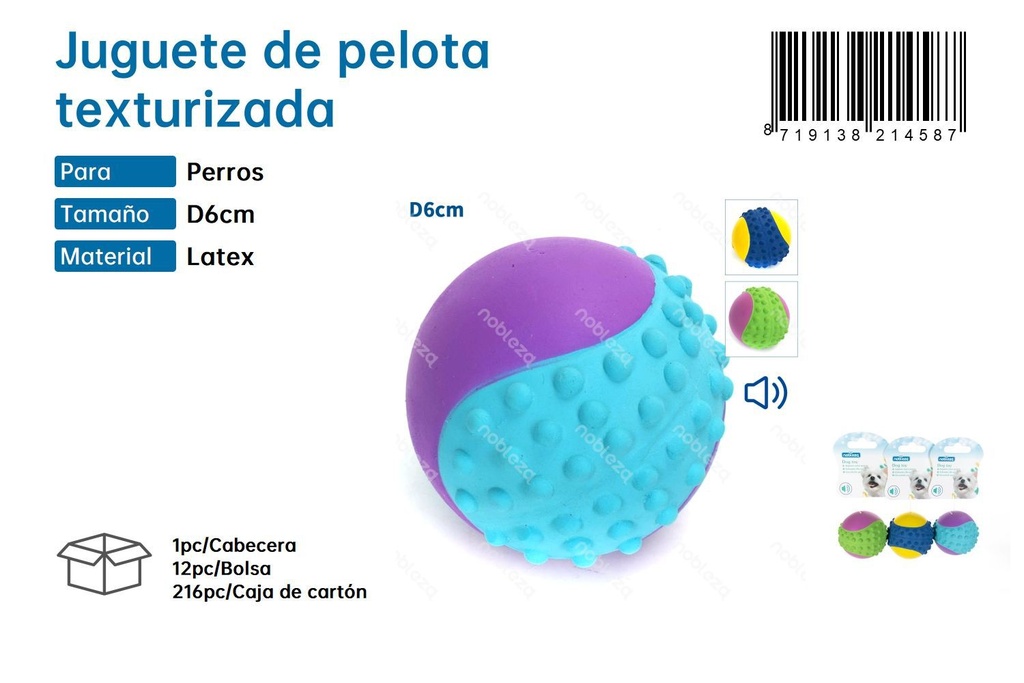 Juguete de pelota texturizada - Juguetes interactivos y diversión para mascotas 