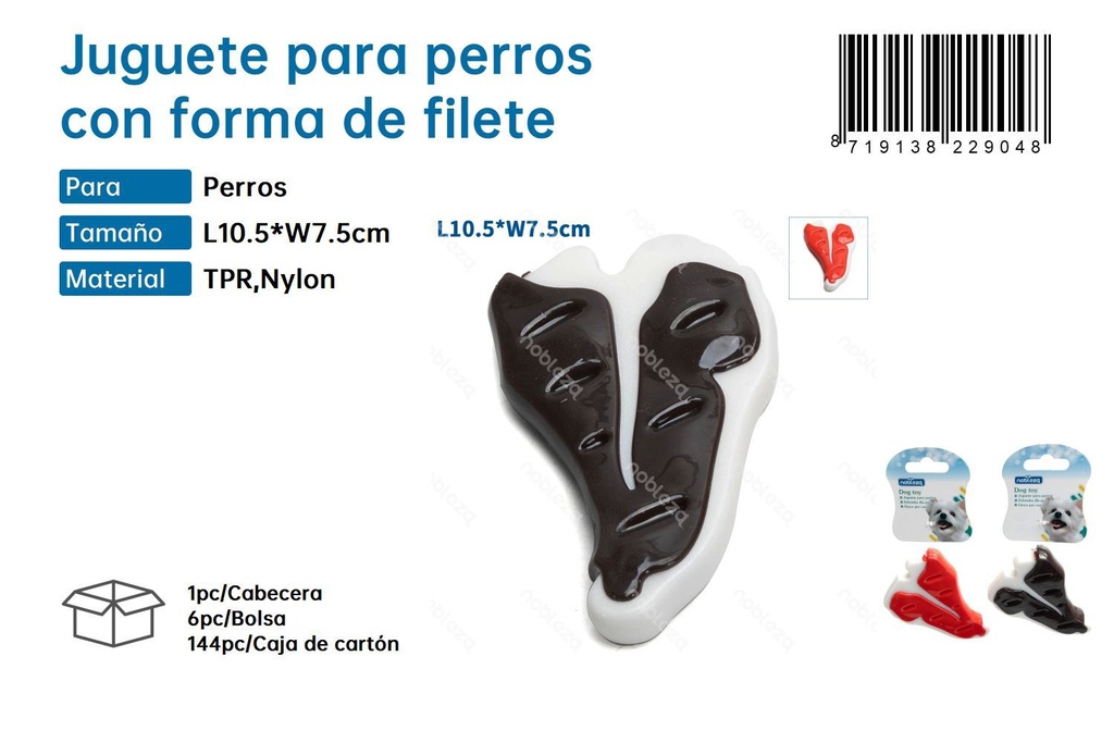 Juguete para perros con forma de filete - Juguetes de diversión y creatividad 