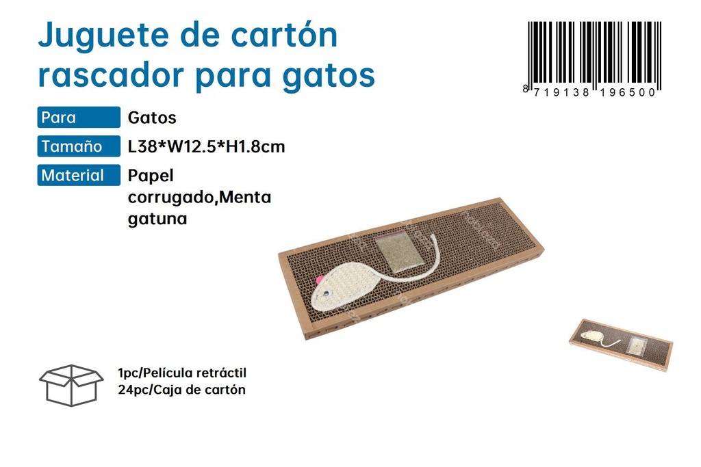 Juguete de cartón rascador para gatos - Juguetes para gatos