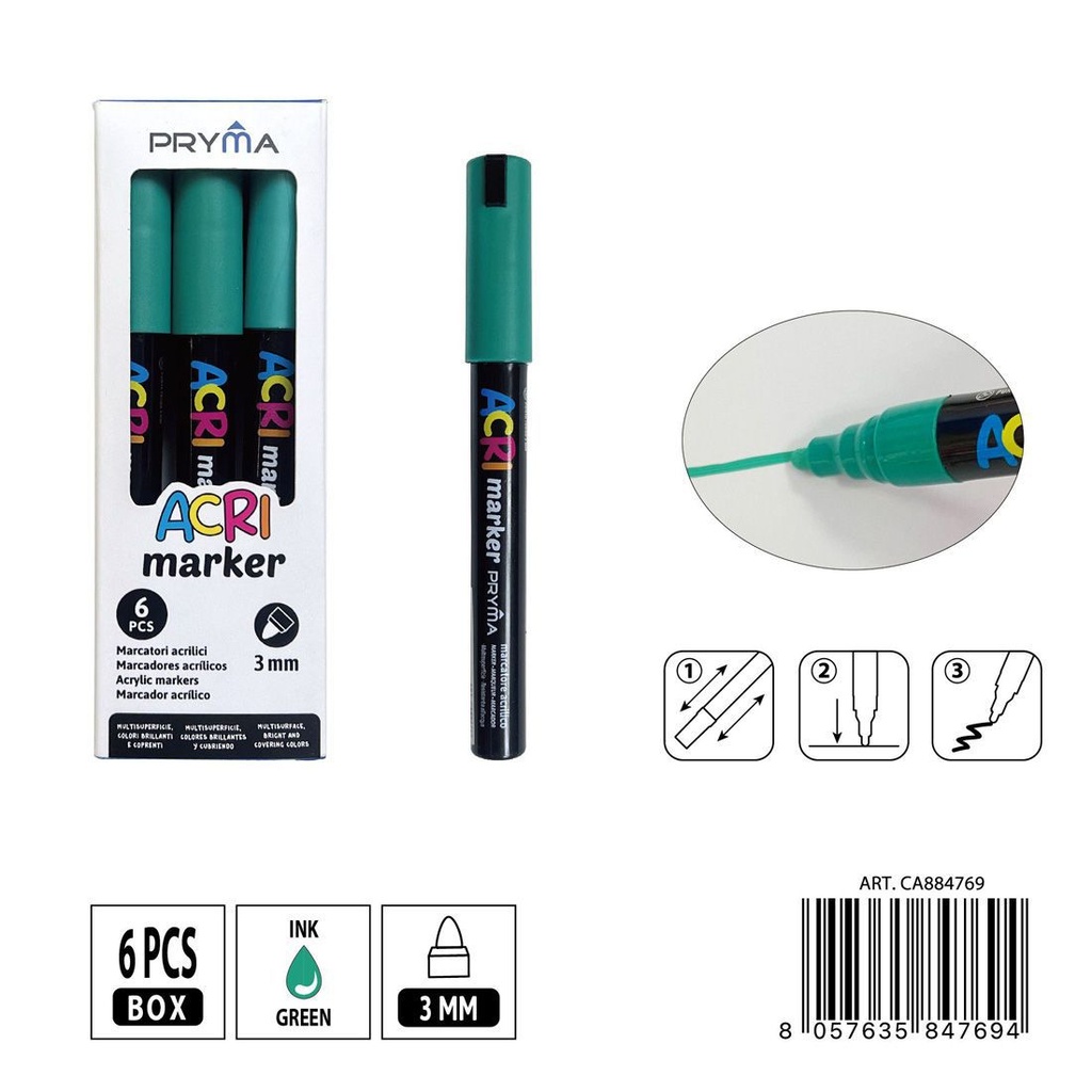 Rotulador acrílico PRYMA de 3 mm - Herramientas artísticas