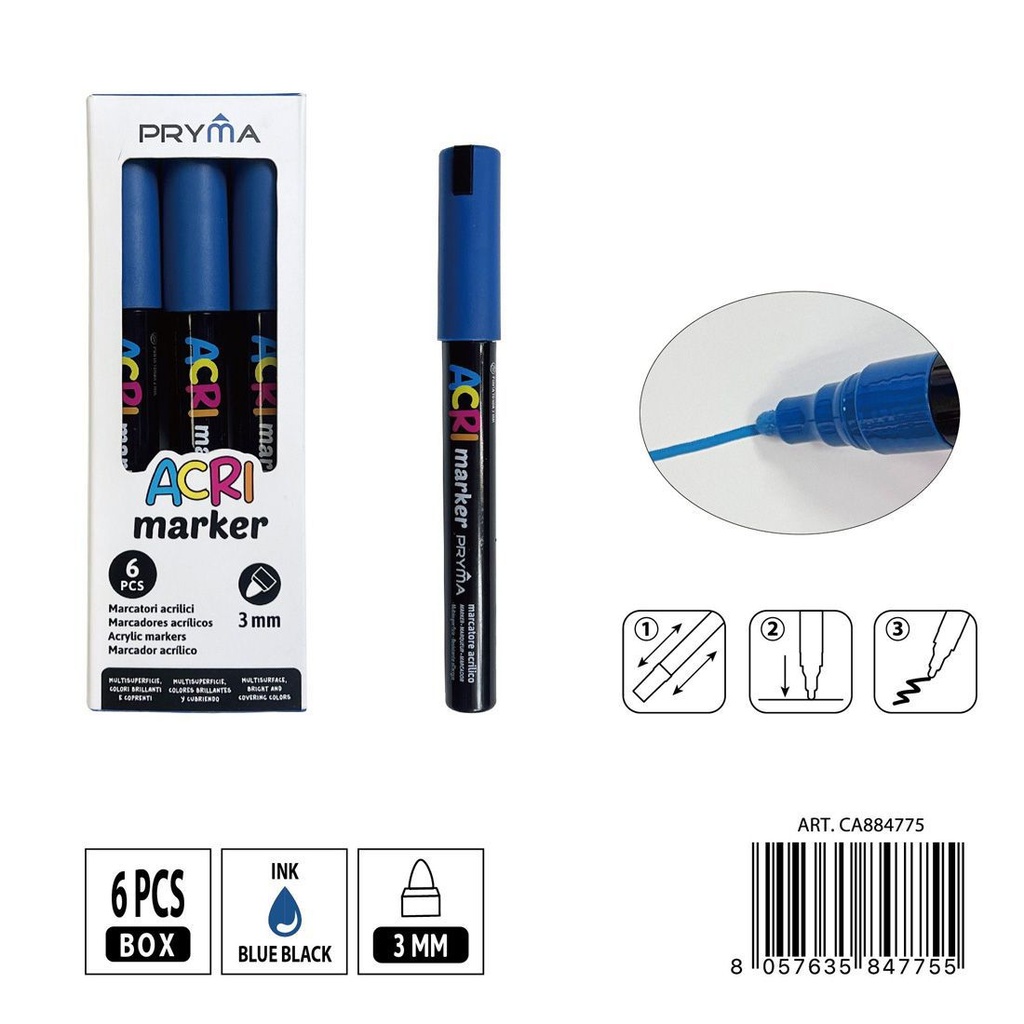Rotulador acrílico PRYMA de 3 mm - Herramientas artísticas