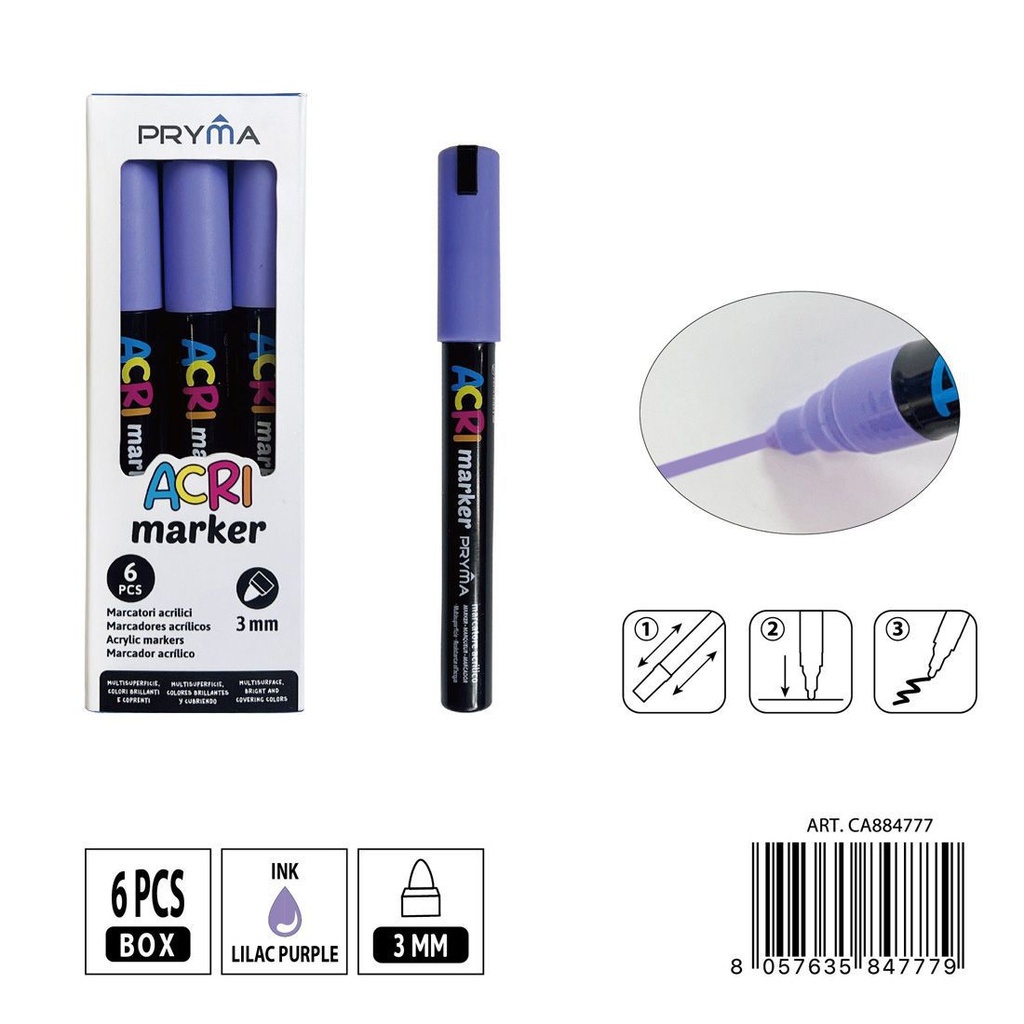 Rotulador acrílico PRYMA de 3 mm - Herramientas artísticas