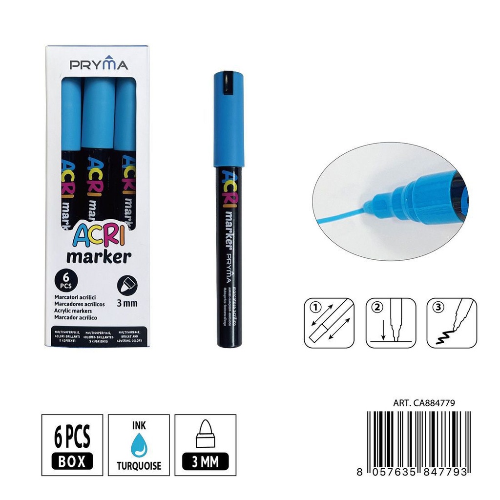 Rotulador acrílico PRYMA de 3 mm - Herramientas artísticas