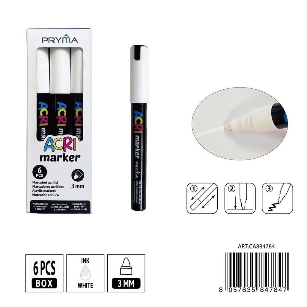 Rotulador acrílico PRYMA de 3 mm - Herramientas artísticas