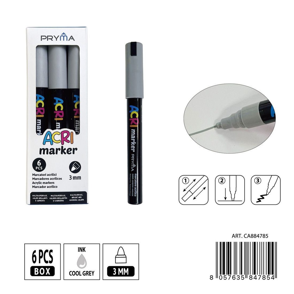 Rotulador acrílico PRYMA de 3 mm - Herramientas artísticas
