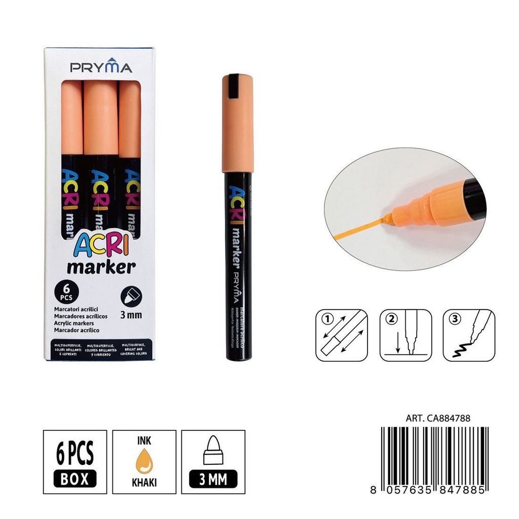 Rotulador acrílico PRYMA de 3 mm - Herramientas artísticas