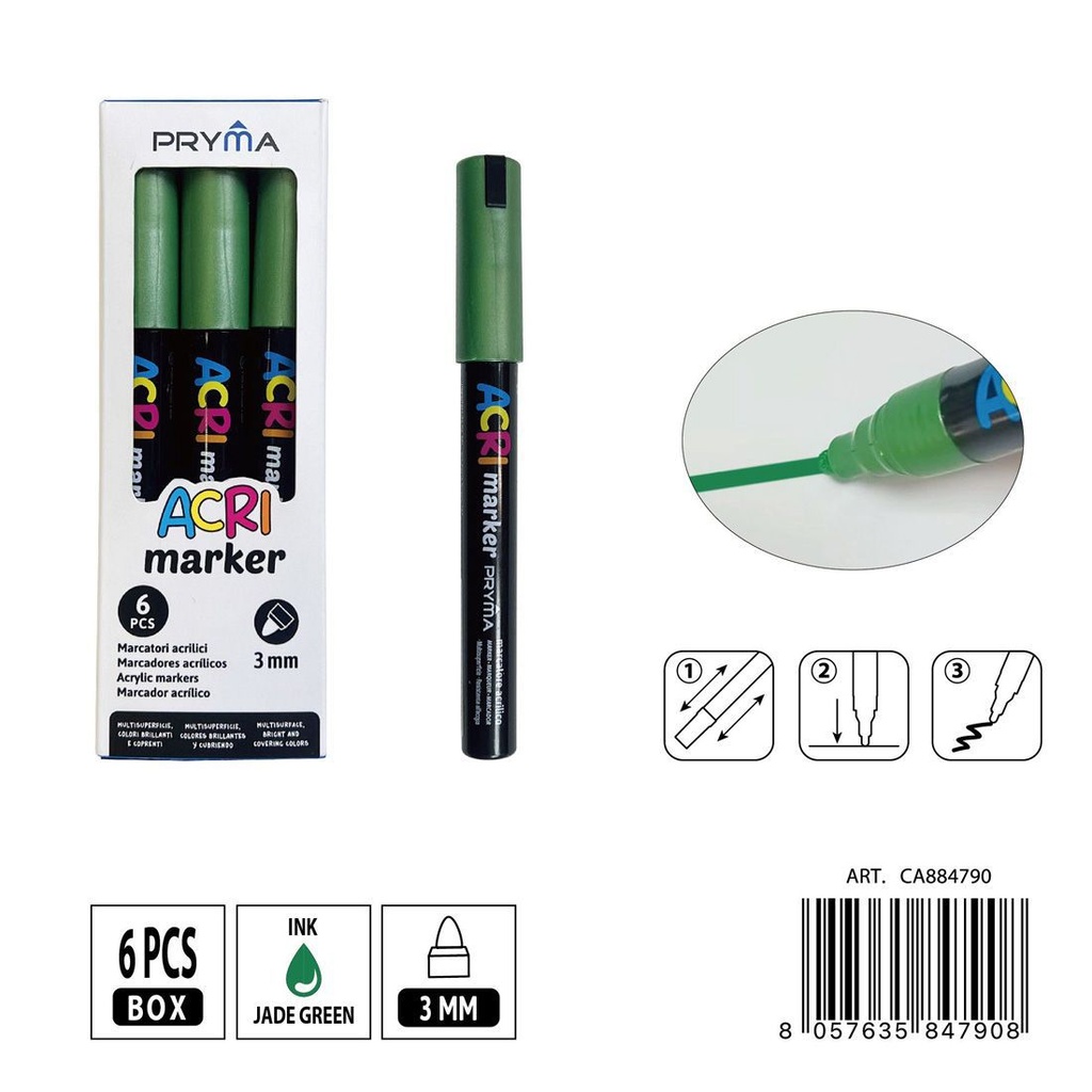 Rotulador acrílico PRYMA de 3 mm - Herramientas artísticas
